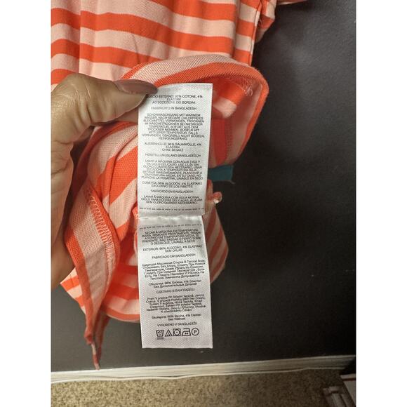 Columbia Men's PFG Orange Striped Super Bonefish Pique Polo Shirt Size L/G NWT - Picture 10 of 11